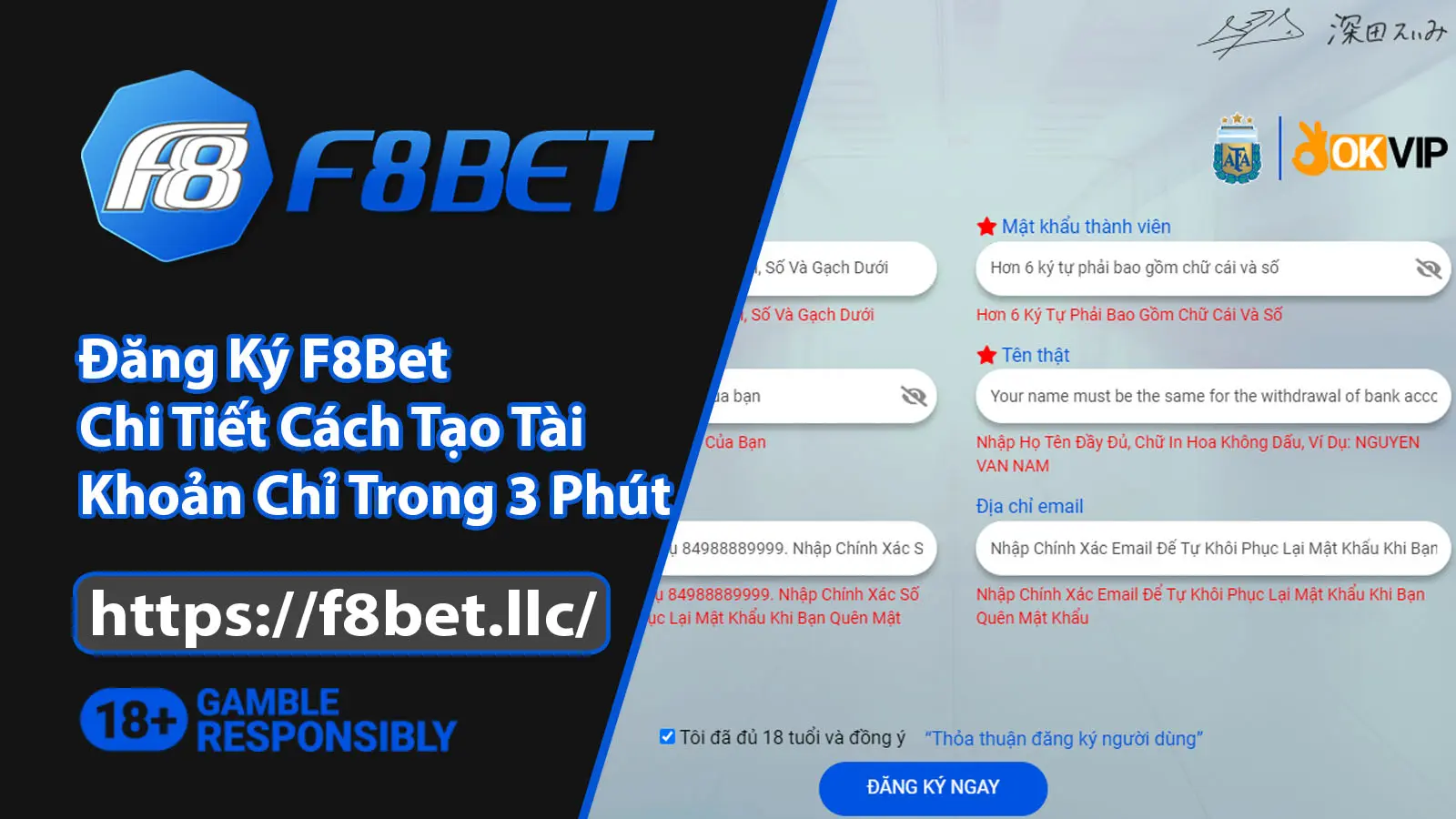 Hướng dẫn cách đăng ký F8bet chi tiết